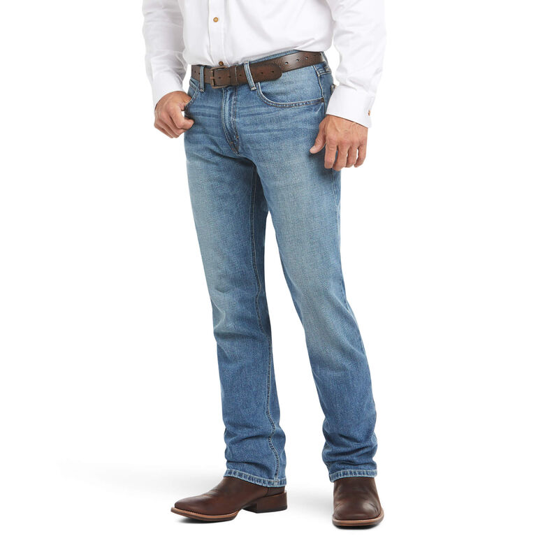 Ariat Jeans Herren - M4 Low Rise Stretch Legacy Stackable Straight Leg Blau ( OPAND-1723 )